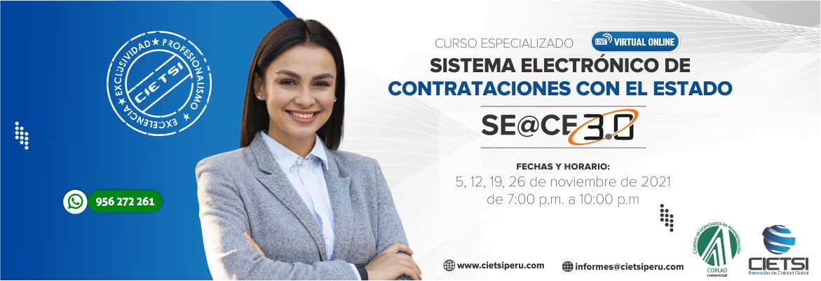 curso especializado sistema electrOnico de contrataciones del estado     seace 2da edic 2021